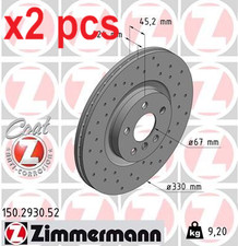 X2 PCS 150.2930.52 BRAKE DISC ZIMMERMANN