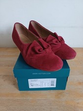 Hotter claret red brogue suede - hotter,