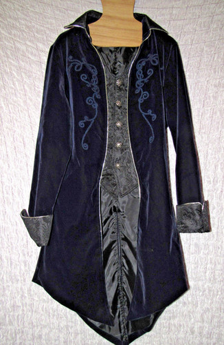 Dark blue mens velvet - blue,