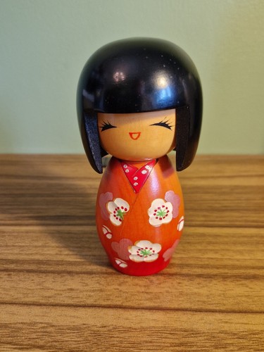 Japanese carved kokeshi doll - japanese,