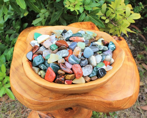 Assorted tumbled stones - tumbled,