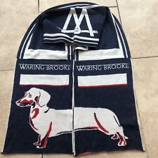 Brand New Waring Brooke Signature Heads & Tails Dachshund Sausage Dog Scarf
