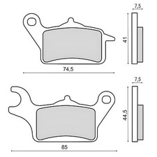 Front Brake Pads RMS for Honda