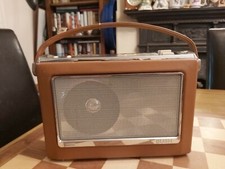 Vintage Reproduction Bush TR130 Transistor Portable Radio Brown *Working*