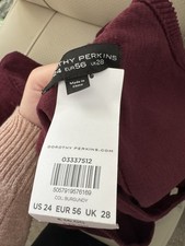 Dorothy Perkins size 28 cord corduroy pinafore style dungaree dress 