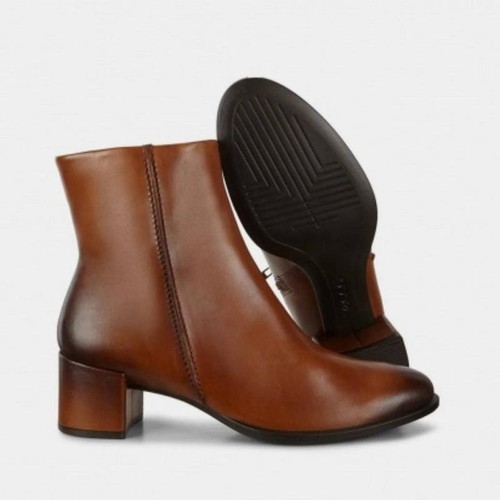 Women ecco boots brown leather - women,