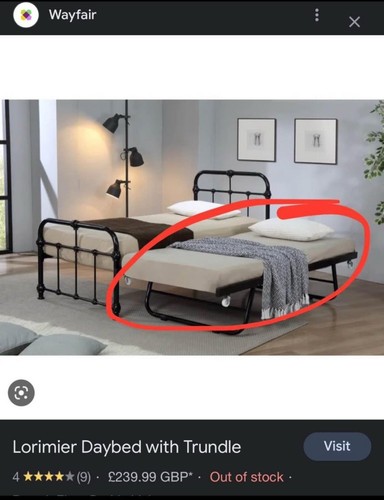 Trundle bed frame only - frame, no