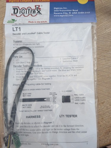 Digitrax lt1 decoder and - digitrax,