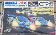 Vintage Aurora Jaguar Challenge HO Slot Car Scalextric Set Huge 4 Lane Track