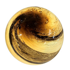Glass Lamp Sphere Round Ball Planet Moon Table Desk Mood Lighting orange/black