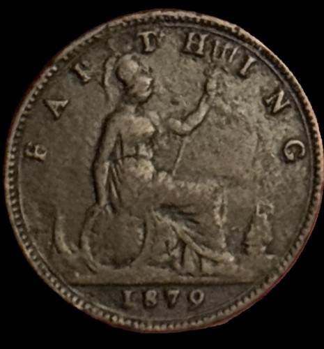 1879 queen victoria farthing - victoria, 1