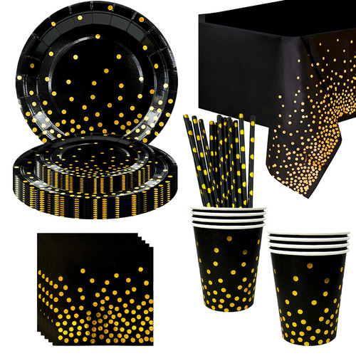 Black gold party - black,