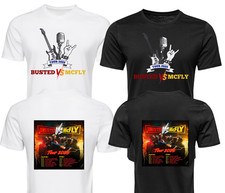 Team Busted 2025 Tour Tshirt, Busted Vs McFly Concert Front Back ,Music Tee Tops