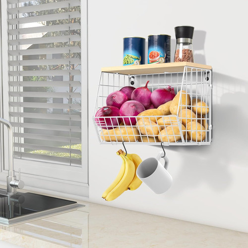 Fruit basket for - wall, white