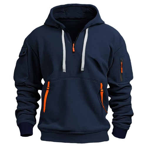 Men retro sweatshirt work - work, half
