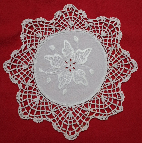 Vintage white cotton and - white, lace