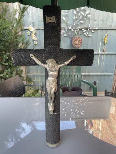 Large vintage french crucifix - vintage,