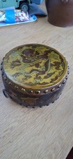 Chinese Tack Head Tom Tom Drum, Hand Painted Dragon Design