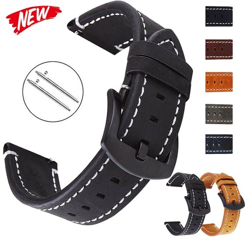 Leather watch strap - band, for