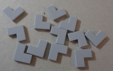 Lego 14719 - 6065824 Flat Tile Corner 2x2 Medium Stone Grey x12 Pieces & Parts