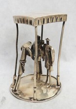VINTAGE ISRAEL STERLING SILVER CHUPPAH WEDDING 2.5" MINIATURE FIGURINE