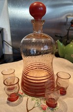Glass Musical Decanter & 4