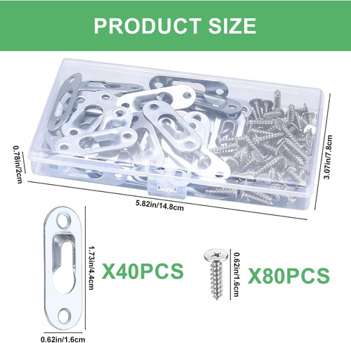 Pcs keyhole hangers - 40,