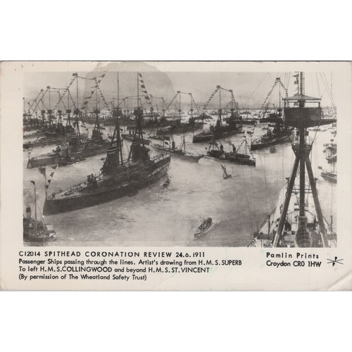 Postcard spithead coronation - postcard,