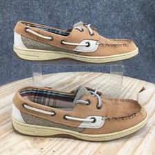 Canyon River Shoes Womens 7.5 M Boat Brown Leather Lace Up Casual Comfort Flats