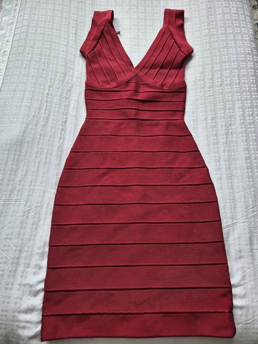 Herve leger red bodycon pencil - bodycon,