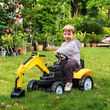 Kids Ride On Digger Pedal Go