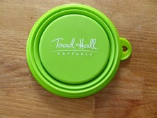 Green Portable Fold Flat Drinking Bowl for Small Dogs