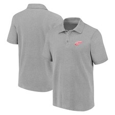Detroit Red Wings Fanatics Ice Hockey NHL Polo Men's Grey