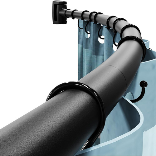 Curved shower curtain rod - shower,