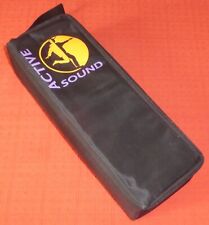 ACTIVE SOUND BLACK NYLON AUDIO CASSETTE TAPE STORAGE BOX/CARRY CASE FOR 15 TAPES