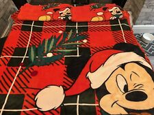 Fleece Double Duvet Cover And Pillowcases, Christmas Mickey Mouse Very Warm, Ex