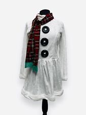 Ladies Christmas Snowman Dress & scarf Size 10 - Ex Hire Fancy Dress Costume