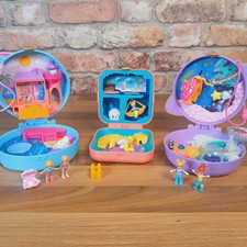 Polly Pocket Compact Playsets - Bundle Of 3 With Accessories