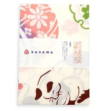 Japanese tenugui cat - japanese, sakura
