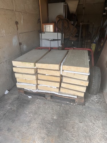 Single weathered copping - weathered, stone