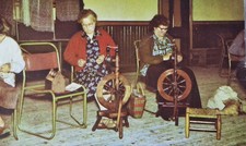 Spinning The Fine Shetland Wool, Unst, Shetland, Vintage Postcard