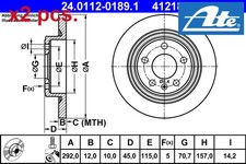 X2 PCS REAR BRAKE DISC SET