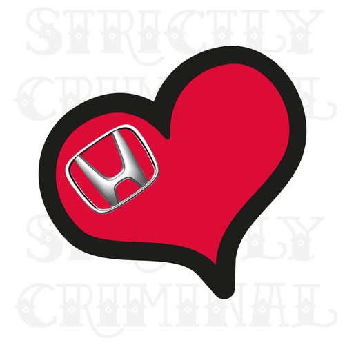 Honda heart sticker decal - heart,