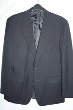 SCOTT INTERNATIONAL MENS SIZE 42 CLASSIC NAVY BLAZER + BRASS TYPE BUTTONS