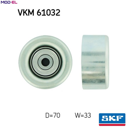 Deflectionguide pulley vribbed - pulley,