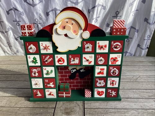 Wooden santa coming down - santa, the