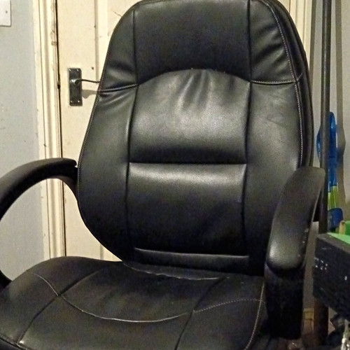 Black executive faux leather - faux,