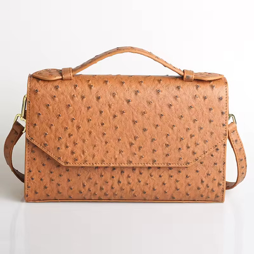 Women black ostrich leather - black,