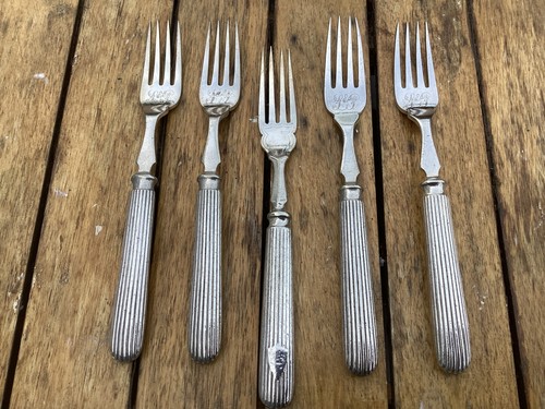 Vintage silver plated reeded - silver,