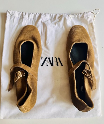 Zara suede flat ballerinas - flat, /